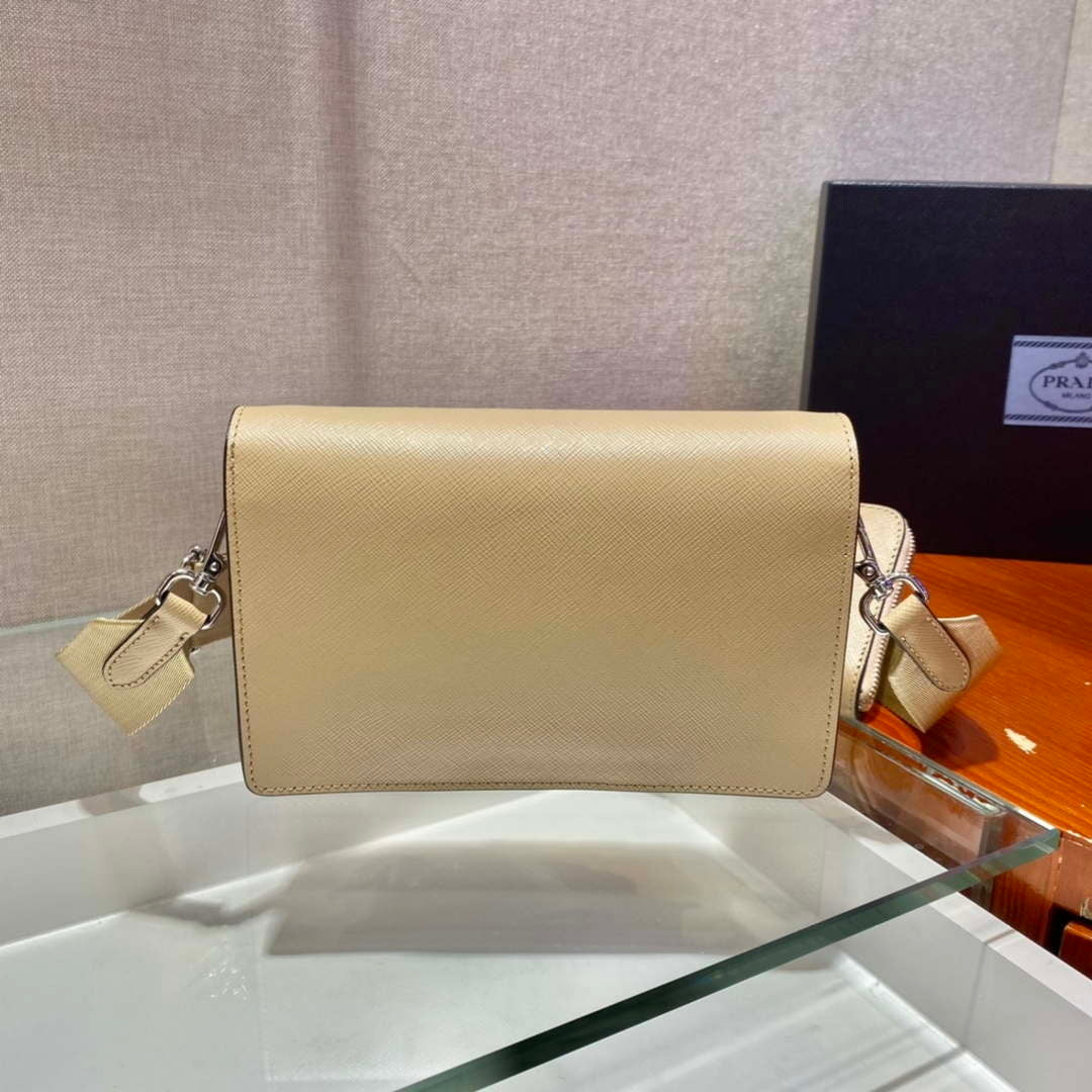 Prada 1BP020 Saffiano leather mini envelope bag Apricot - Default Title - View 4