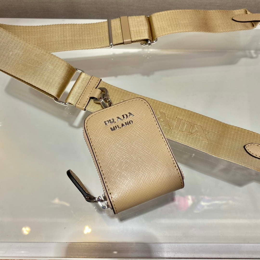 Prada 1BP020 Saffiano leather mini envelope bag Apricot - Default Title - View 7