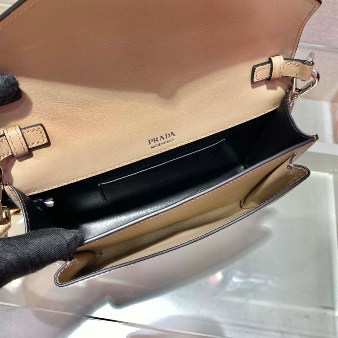 Prada 1BP020 Saffiano leather mini envelope bag Apricot - Default Title - View 8