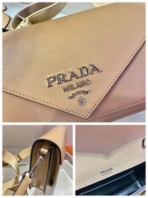 Prada 1BP020 Saffiano leather mini envelope bag Apricot - Default Title - View 9