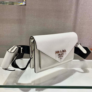 Prada 1BP020 Saffiano leather mini envelope bag White - Default Title - View 3