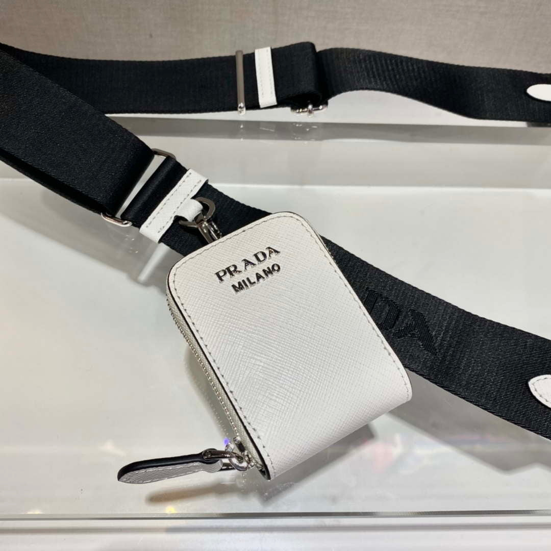 Prada 1BP020 Saffiano leather mini envelope bag White - Default Title - View 6