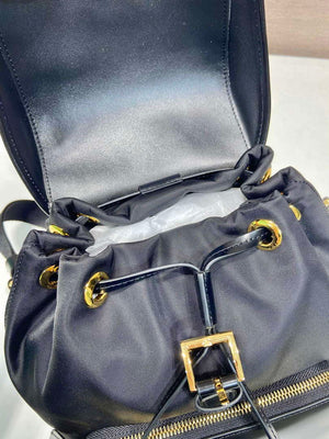Prada 1BZ074 Re-Nylon and Brushed Leather Backpack Black - Default Title - View 7