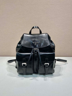 Prada 1BZ811 Leather Backpack Bag in Black - Default Title - View 1