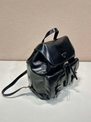 Prada 1BZ811 Leather Backpack Bag in Black - Default Title - View 2