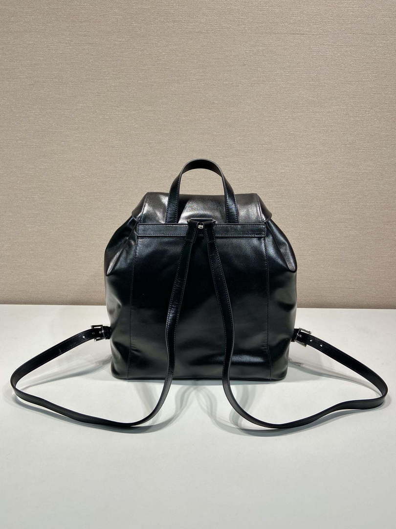 Prada 1BZ811 Leather Backpack Bag in Black