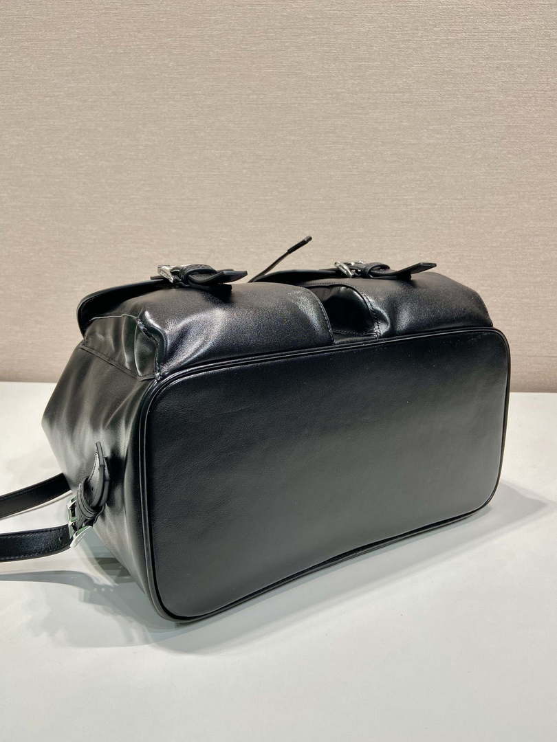 Prada 1BZ811 Leather Backpack Bag in Black