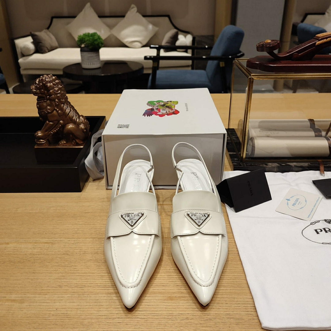 Prada 1D175N Patent leather slingbacks P78561