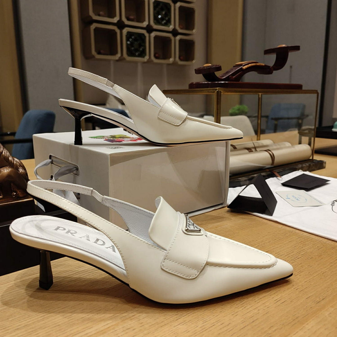 Prada 1D175N Patent leather slingbacks P78561