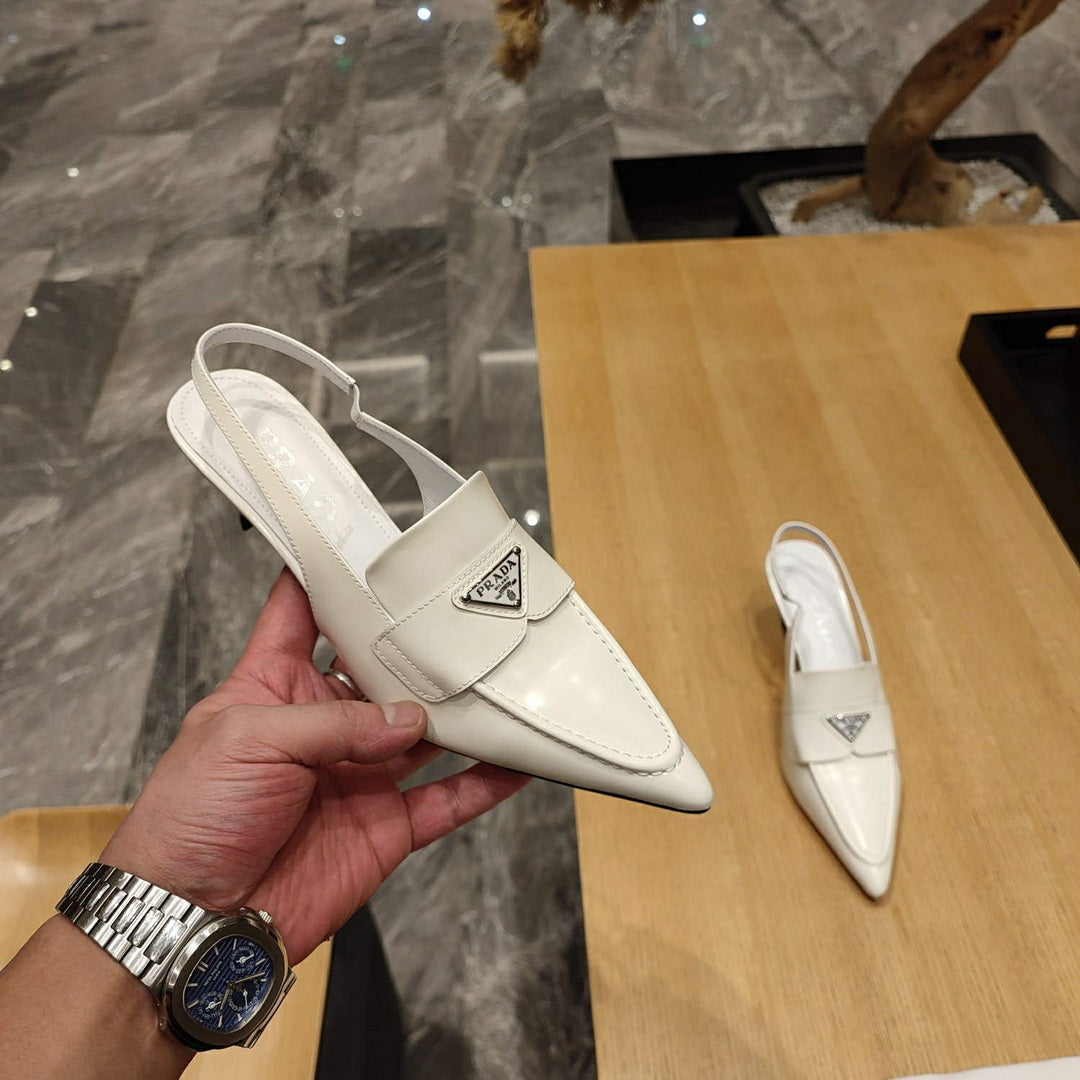 Prada 1D175N Patent leather slingbacks P78561
