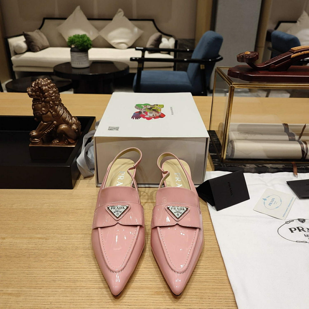 Prada 1D175N Patent leather slingbacks P78563