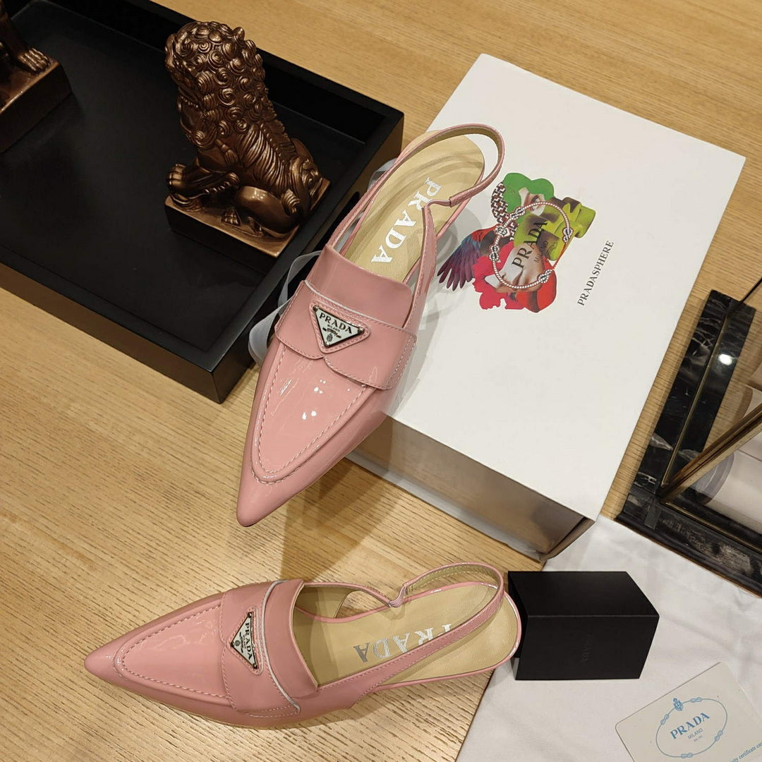 Prada 1D175N Patent leather slingbacks P78563 - 35 - View 6