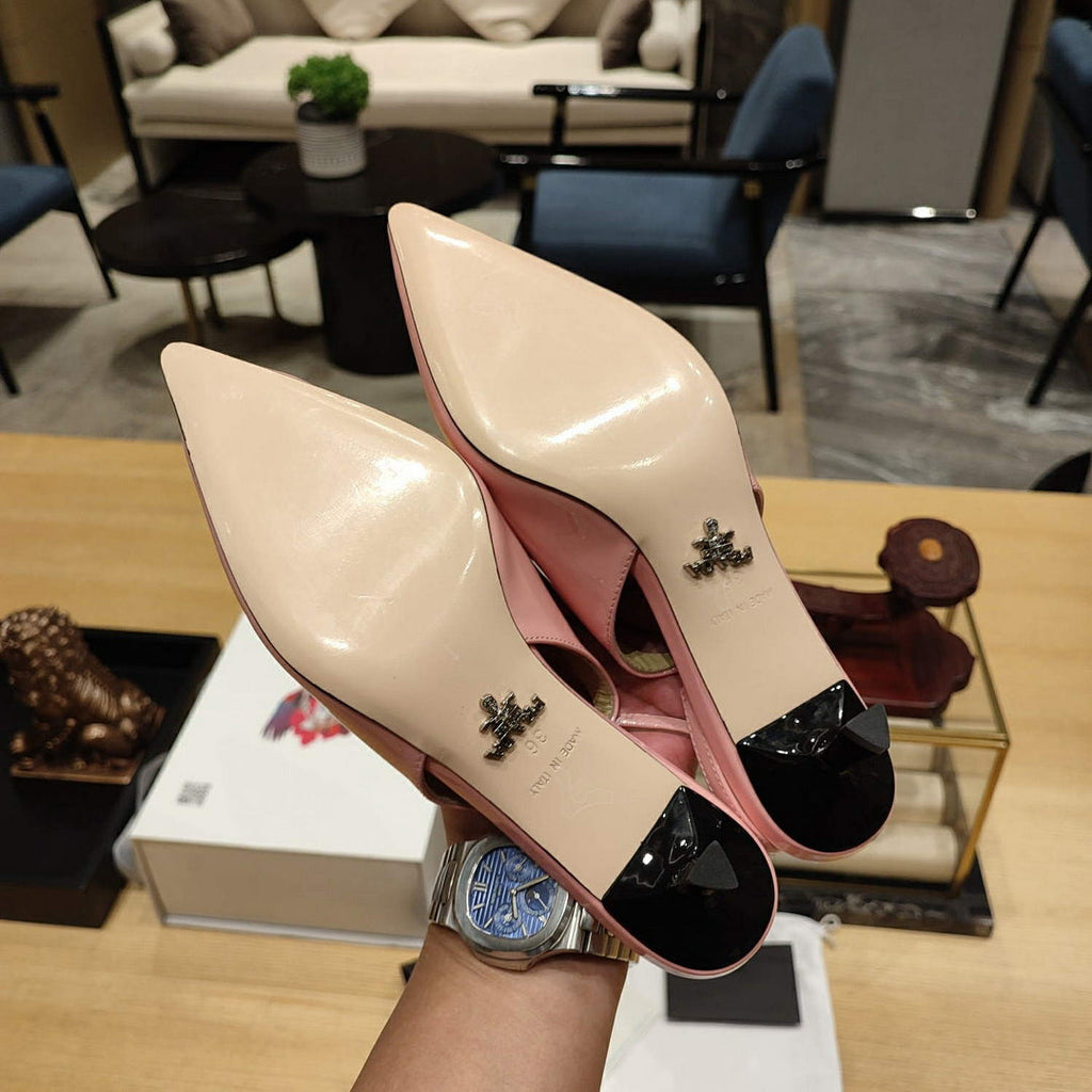 Prada 1D175N Patent leather slingbacks P78563