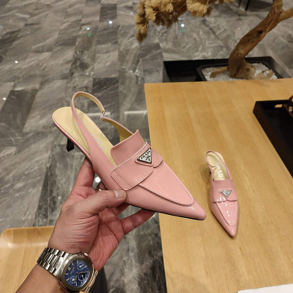 Prada 1D175N Patent leather slingbacks P78563