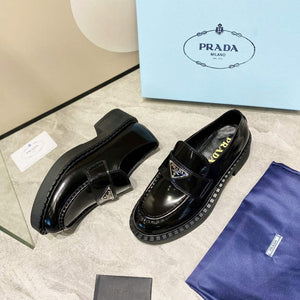 Prada 1D246M Chocolate brushed leather loafers P91182 - 34 - View 5