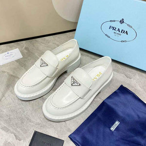 Prada 1D246M Chocolate brushed leather loafers P91183 - 34 - View 1