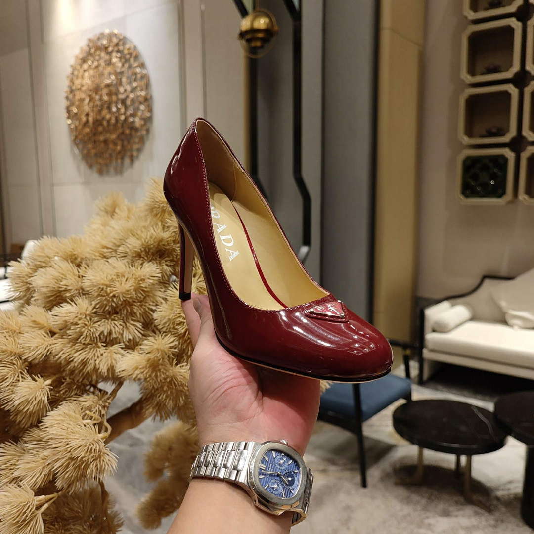Prada 1D263N Patent Leather Pumps 95 mm Heel P67332 - 35 - View 9