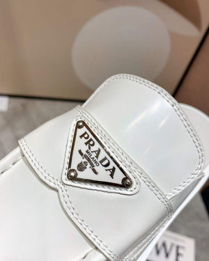 Prada 1D652M Chocolate brushed leather mules P91185 - 34 - View 6