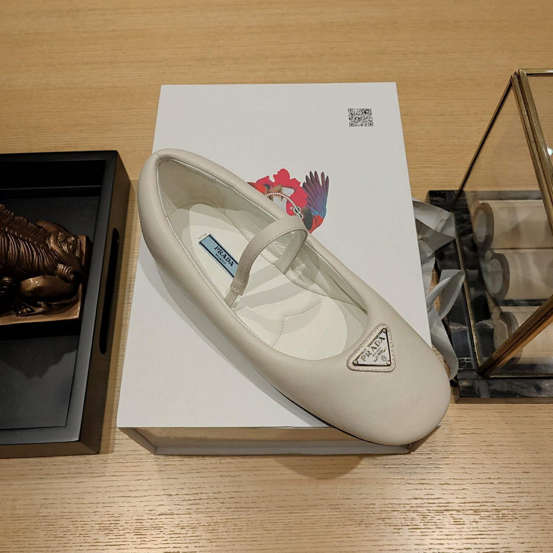 Prada 1F037N Soft padded nappa ballerinas P78552