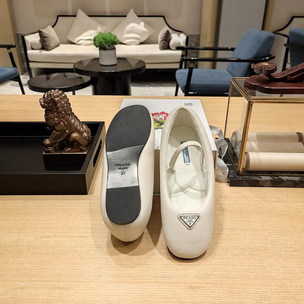 Prada 1F037N Soft padded nappa ballerinas P78552