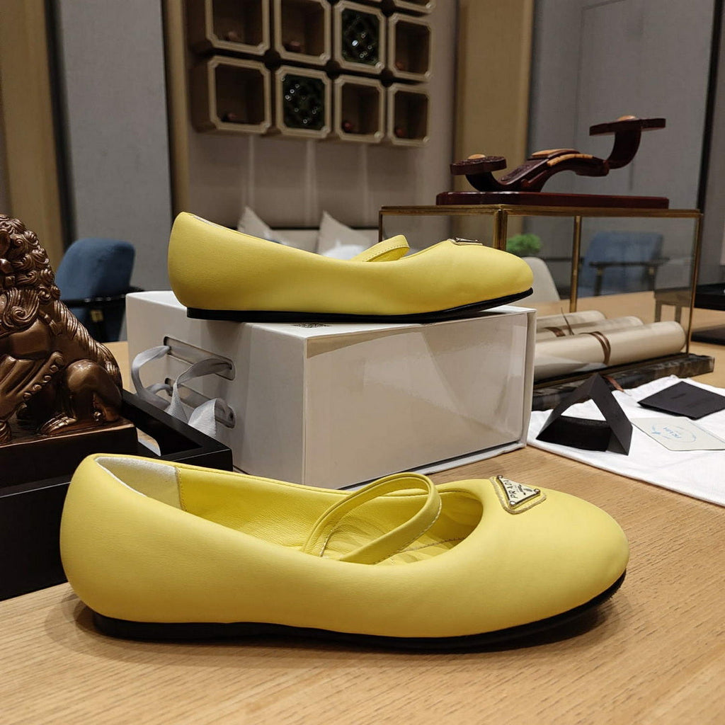Prada 1F037N Soft padded nappa ballerinas P78555
