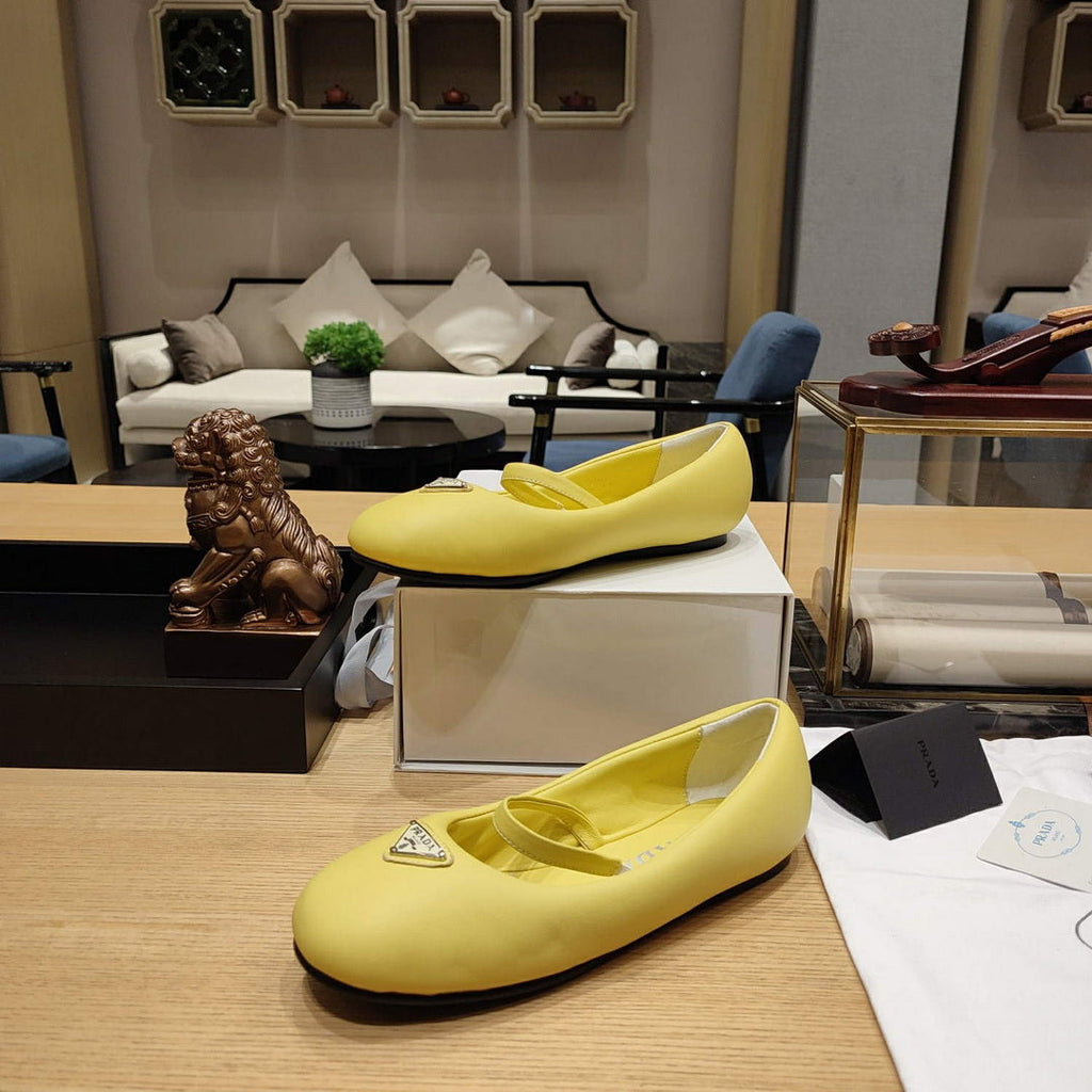 Prada 1F037N Soft padded nappa ballerinas P78555