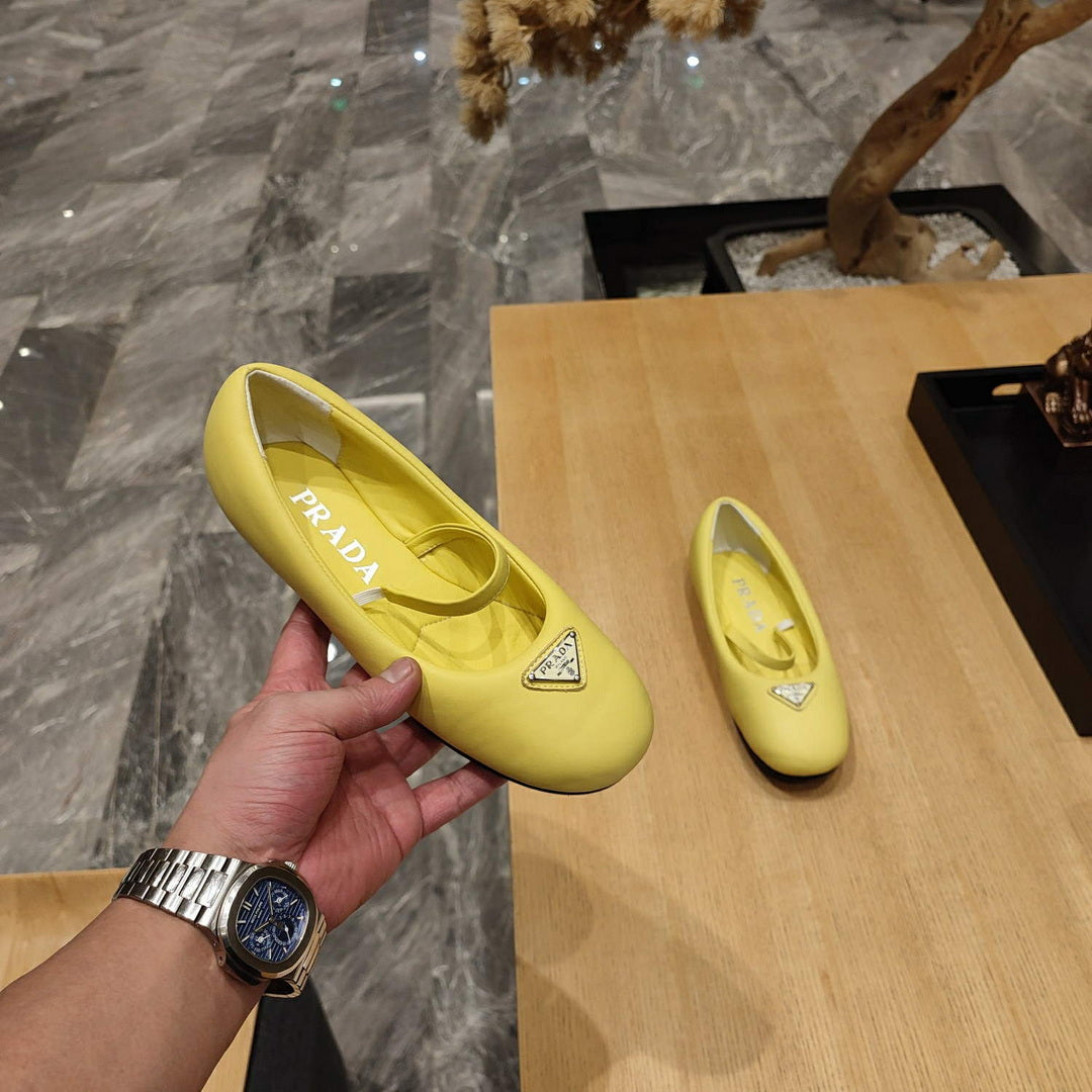 Prada 1F037N Soft padded nappa ballerinas P78555
