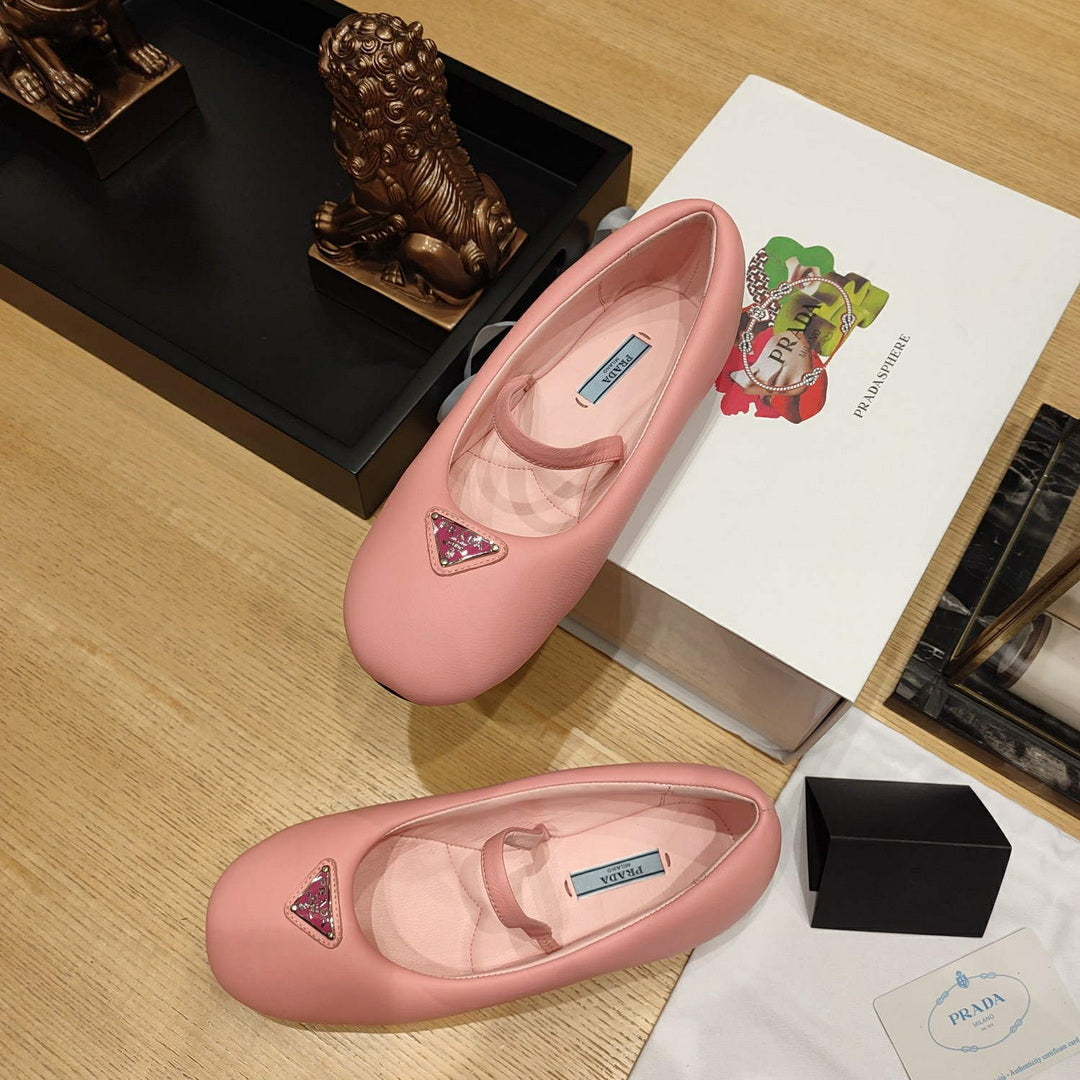 Prada 1F037N Soft padded nappa ballerinas P78557