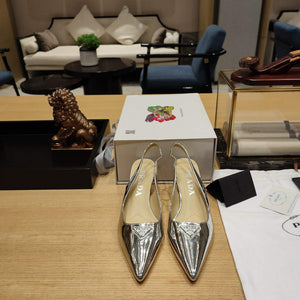 Prada 1I153N Patent-leather slingback pumps P78567 - 35 - View 2