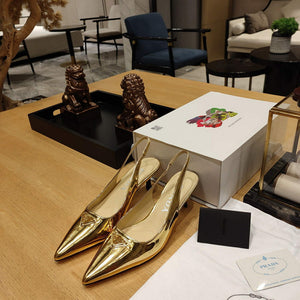Prada 1I153N Patent-leather slingback pumps P78568 - 35 - View 3