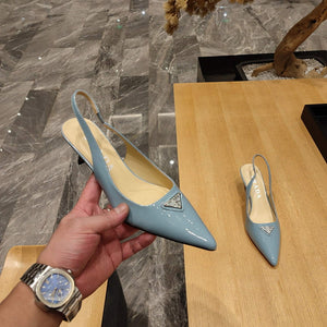 Prada 1I153N Patent-leather slingback pumps P78569 - 35 - View 9