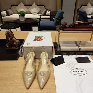 Prada 1I153N Patent-leather slingback pumps P78570 - 35 - View 1