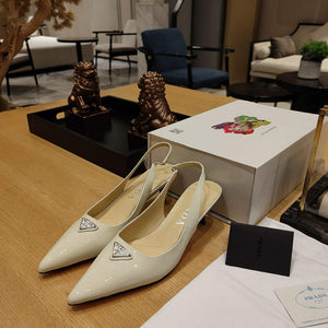 Prada 1I153N Patent-leather slingback pumps P78571 - 35 - View 3