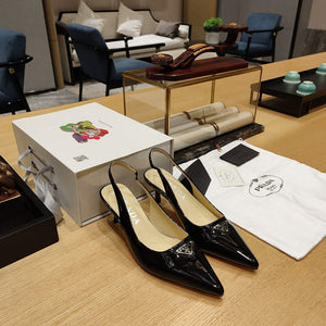 Prada 1I153N Patent-leather slingback pumps P78573 - 35 - View 1