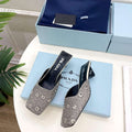 Prada 1I479N Women's Lizard Grain Cowhide Mules Fashion Shoes P67323 - Euro 35=US 4 - View 1