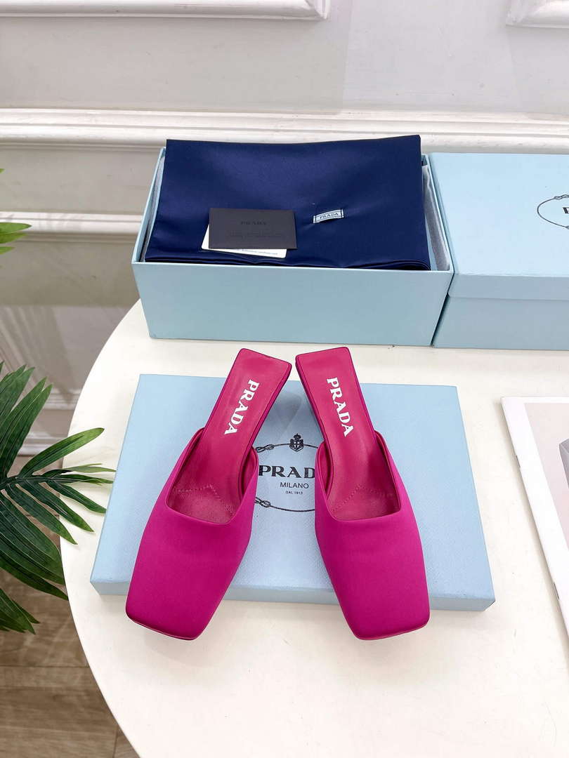 Prada 1I479N Women's Satin Mules Fashion Shoes P67321