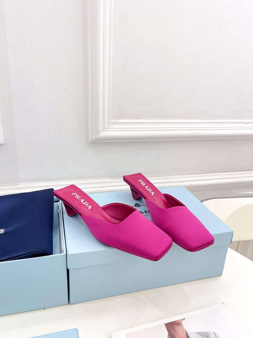 Prada 1I479N Women's Satin Mules Fashion Shoes P67321
