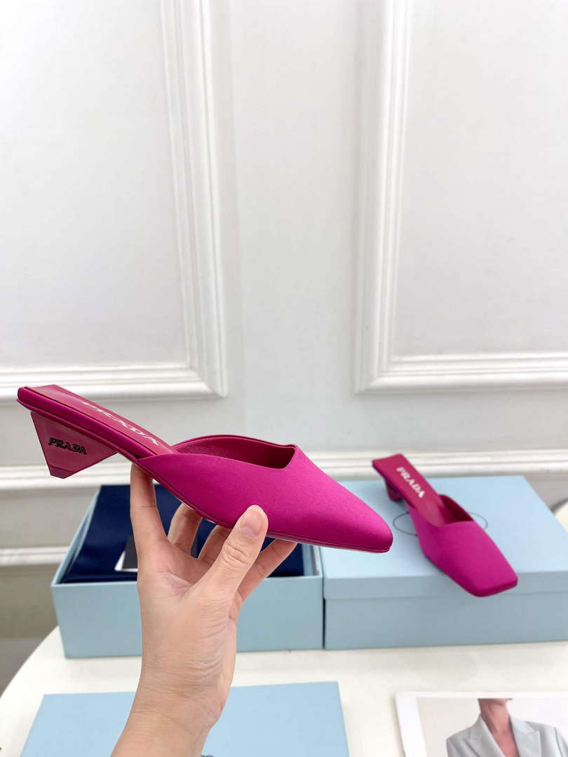 Prada 1I479N Women's Satin Mules Fashion Shoes P67321