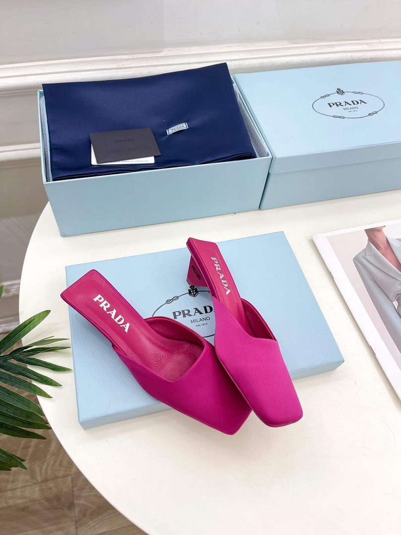 Prada 1I479N Women's Satin Mules Fashion Shoes P67321