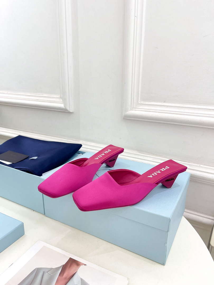 Prada 1I479N Women's Satin Mules Fashion Shoes P67321