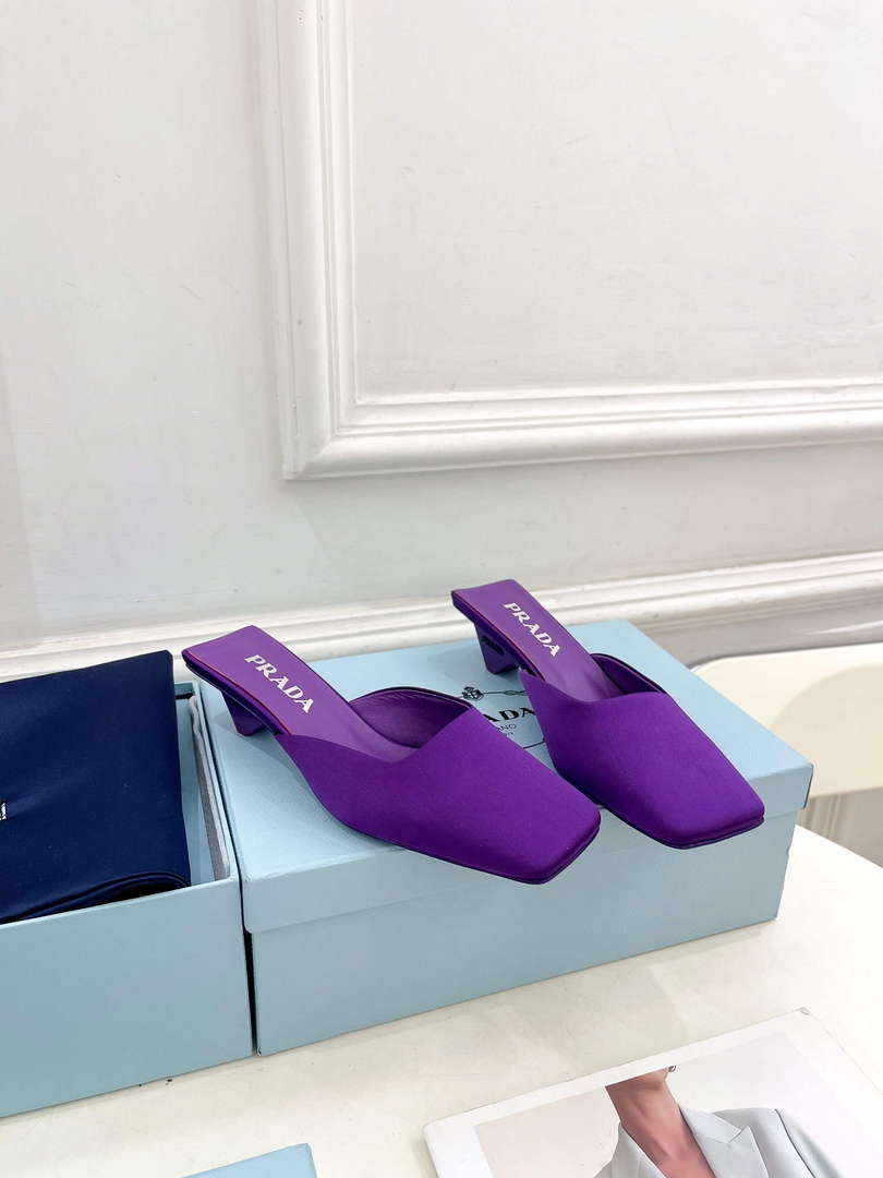 Prada 1I479N Women's Satin Mules Fashion Shoes P67322