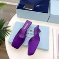 Prada 1I479N Women's Satin Mules Fashion Shoes P67322 - Euro 35=US 4 - View 1