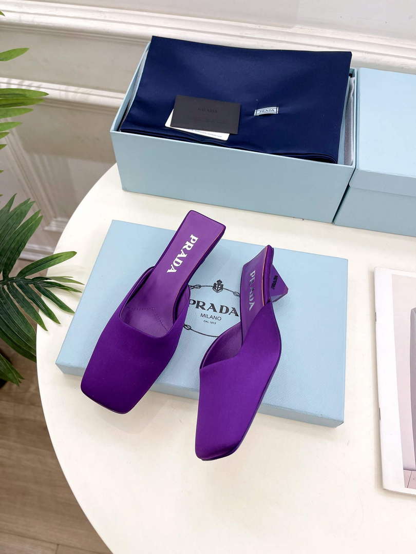Prada 1I479N Women's Satin Mules Fashion Shoes P67322
