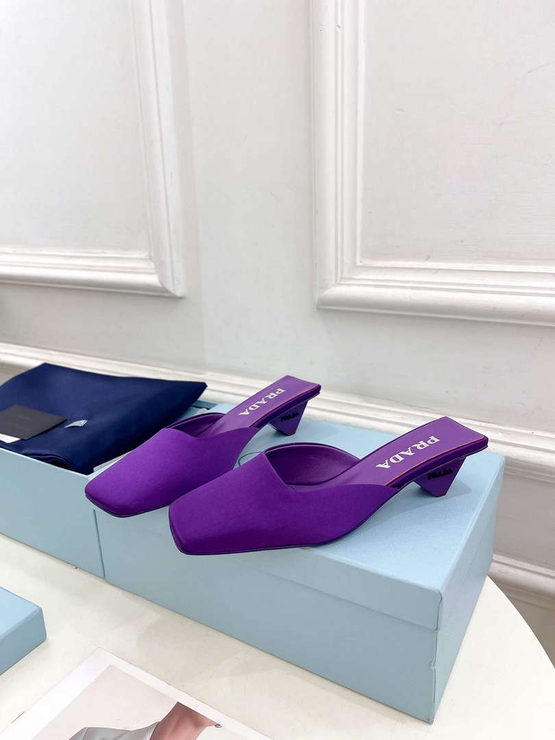 Prada 1I479N Women's Satin Mules Fashion Shoes P67322