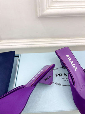 Prada 1I479N Women's Satin Mules Fashion Shoes P67322 - Euro 35=US 4 - View 7