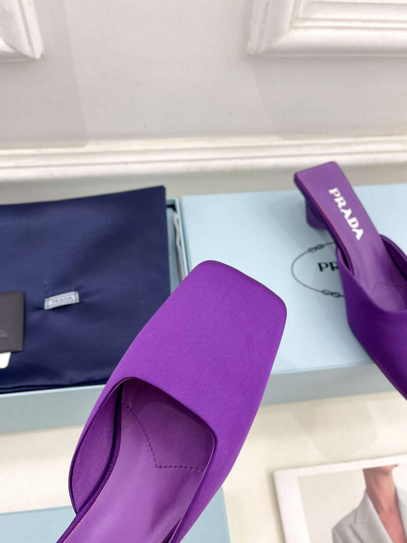 Prada 1I479N Women's Satin Mules Fashion Shoes P67322