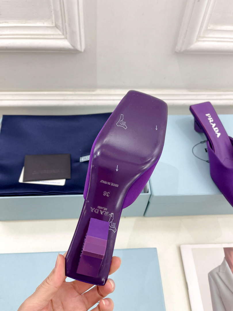 Prada 1I479N Women's Satin Mules Fashion Shoes P67322