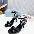 Prada 1I901M Brushed leather Slingback pumps Shiny Leather Sandals Shoes P91003 - 34 - View 1