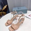 Prada 1I901M Brushed leather Slingback pumps Shiny Leather Sandals Shoes P91006 - 34 - View 1