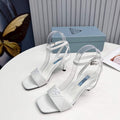 Prada 1I901M Brushed leather Slingback pumps Shiny Leather Sandals Shoes P91007 - 34 - View 1
